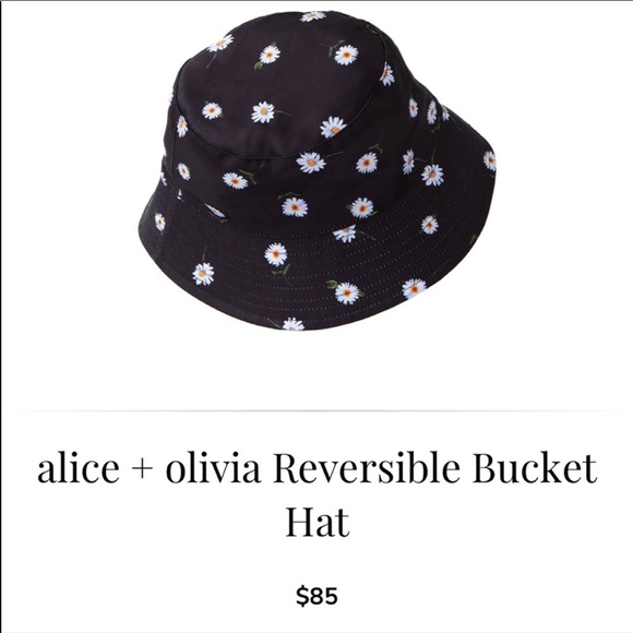 Alice+olivia reversible bucket hat navy w/daisy’s - Picture 7 of 7